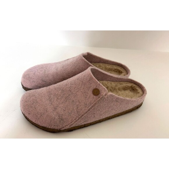 BIRKENSTOCK ZERMATT RIVET Shearling Clog Slipper Wool Pink Size 41 Women 10 e - Picture 2 of 14